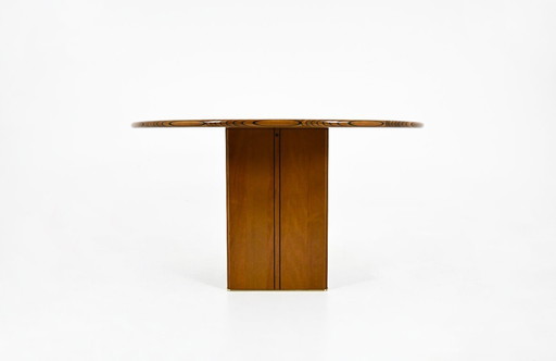 Ronde Afrikaanse tafel van Afra & Tobia Scarpa voor Maxalto, 1975