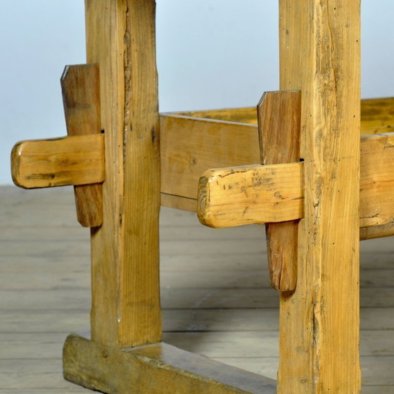 Image 1 of Tavolo da lavoro in rovere e pino, circa 1900