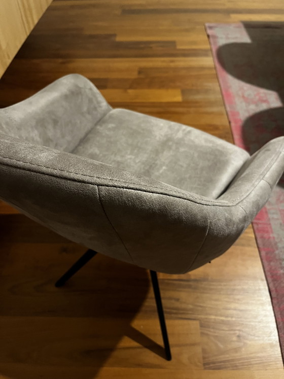 Eetkamerstoel Draaiend Kuipje Modulax – Eetkamerstoelen, Metal, Textile (photo 4 of 6)