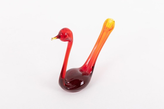 Image 1 of Schwedische Glaskunst-Vogelskulpturen aus Bergdala, 1970er Jahre