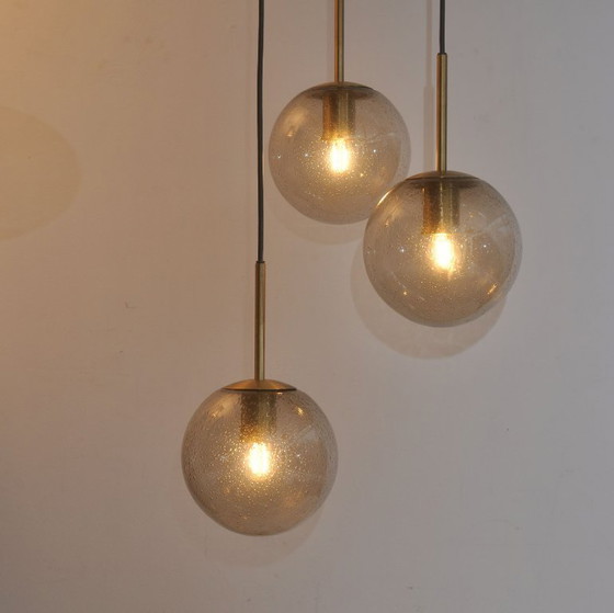 Image 1 of Peill und Putzler Kronleuchter aus 70er Jahren mit Blasenglas
