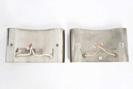 Image 1 of Applique Foglio in metallo cromato di Tobia & Afra Scarpa per Flos, anni '60, set di 2