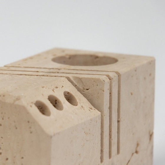 Image 1 of Travertine Desk Organizer Fratelli Mannelli 70's