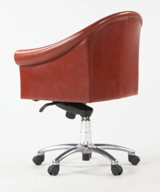 Image 1 of 6x Vintage Poltrona Frau "Sinan" design bureaustoelen