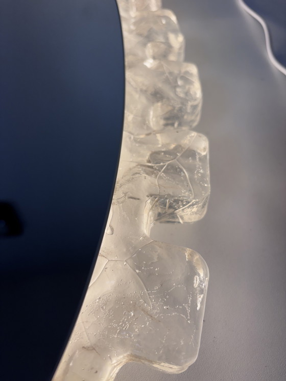 Vintage Hillebrand Verlichte Spiegel – Jars '60/'70 – Ice Glass / Sugar Glass – Plastic (photo 5 of 11)