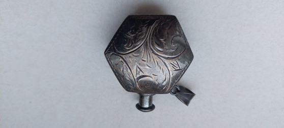 Image 1 of Vintage 925 sterling zilveren zeshoekige parfumfleshanger