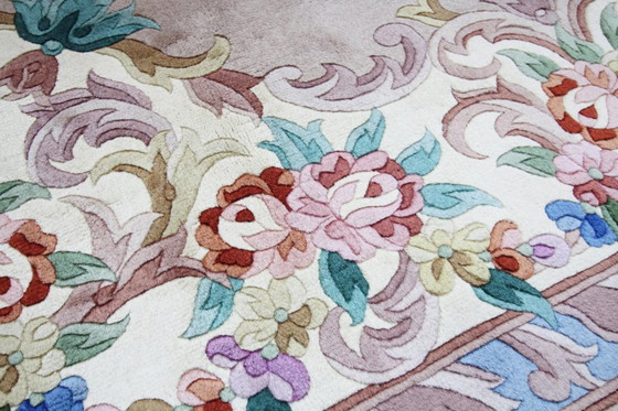 Image 1 of Tappeto moderno originale annodato a mano in stile cinese antico di Pechino, 315 x 212 cm, ottime condizioni.