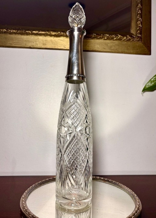 Karaffe Baccarat Silberhals