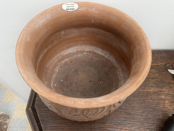 Image 1 of Vintage handmade ceramic planter H 19 cm / D 24 cm