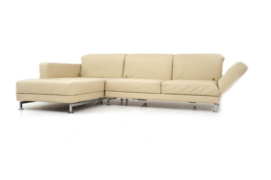 Image 1 of Canapé-lit multifonctionnel en cuir beige Moule de Brühl & Sippold