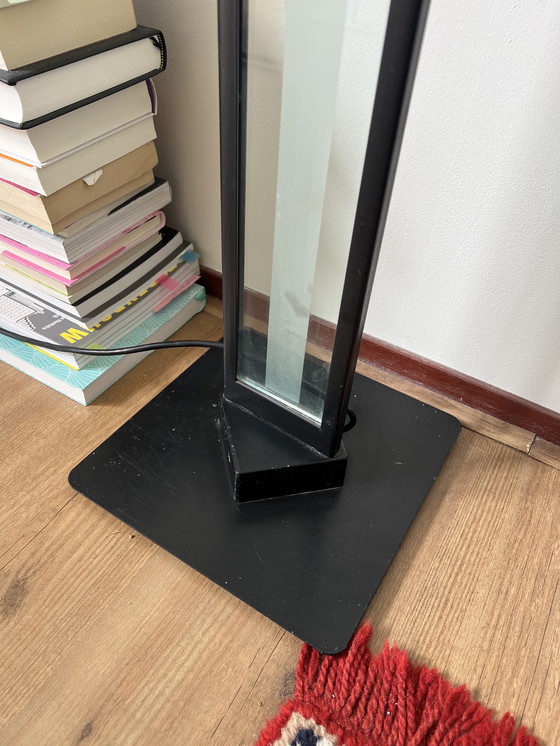 Image 1 of Grote Italiaanse glazen design vloerlamp, Lamperti 1980's