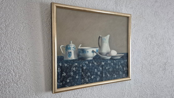 Image 1 of Original oil painting / still life by Yin Yong Chun – Asian porcelain