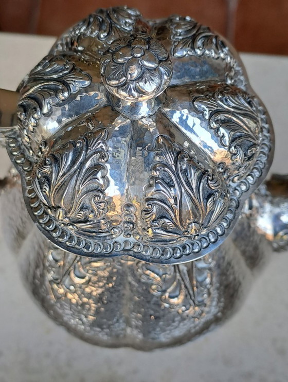 Image 1 of Cafetera/moca antigua Djokja de plata (sello 900).🫖