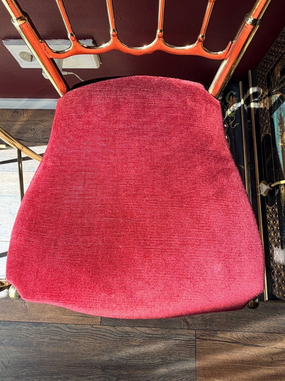 Image 1 of 2 sedie Chiavari in ottone, bianche e rosse