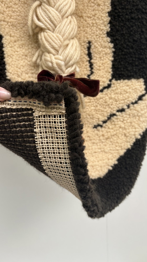 Image 1 of Tappeto vintage in arazzo 3D marrone degli anni Sessanta nello stile di Don Freedman