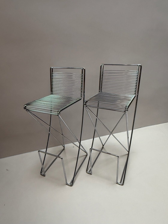 2 x Till Behrens “Cross Swinger” Taburetes de bar – rvs (photo 4 of 8)
