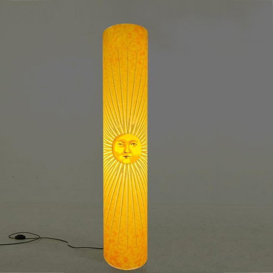 Image 1 of Piero Fornasetti "Sun" vloerlamp uit de jaren 90 voor Antonangeli, Follia Pratica Collectie.
