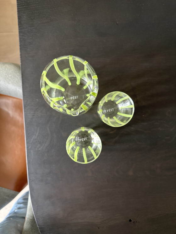 Image 1 of Caraffa per acqua a strisce Fest