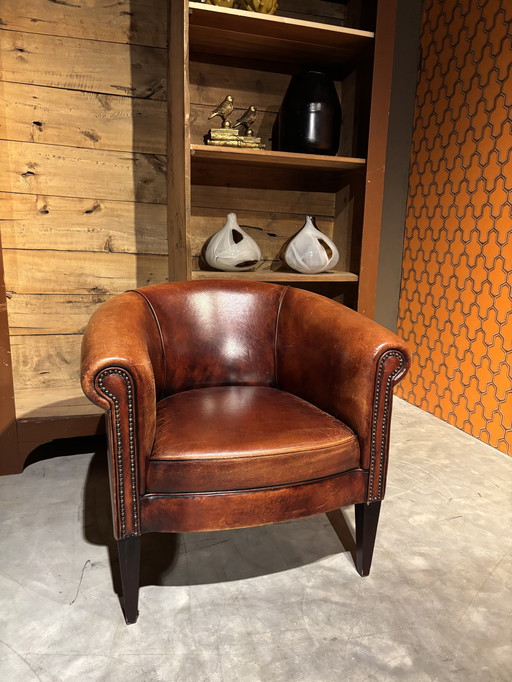 Schapenleren Club/Wanne fauteuil Zgan
