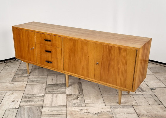 Vintage Long Sideboard, 1960s, Czechoslovakia – Wood (photo 6 of 19)