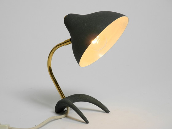 Image 1 of Prachtige kleine Mid Century Moderne Kraaienvoet Tafellamp van Karl Heinz Kinsky voor Cosack