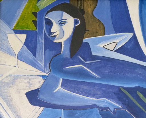 Cubist painting by Ton Eyck ( 1994 )