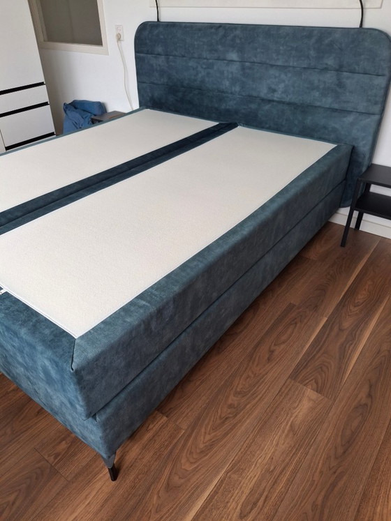 Image 1 of Luxe Boxspring Perusta- Blauw Velours - 160x200 cm
