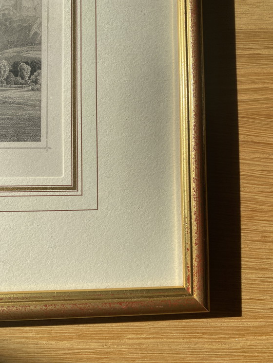 Image 1 of Steel engraving 1845 Bartlett Bad Kirchberg