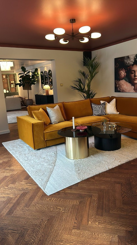 Bolia Noora Bank in Mosterdgeel Fluweel – Hoekbanken, Velvet, Wood (photo 2 of 10)