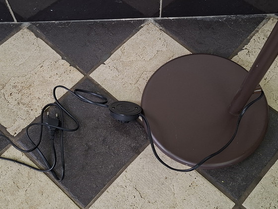 Image 1 of Elegante lampada da terra vintage color marrone cioccolato