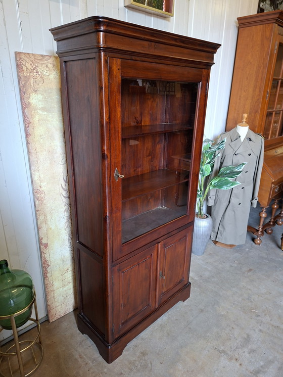 Image 1 of Classic teak display cabinet, china cabinet, sideboard afm.94x39 and 190cm high.
