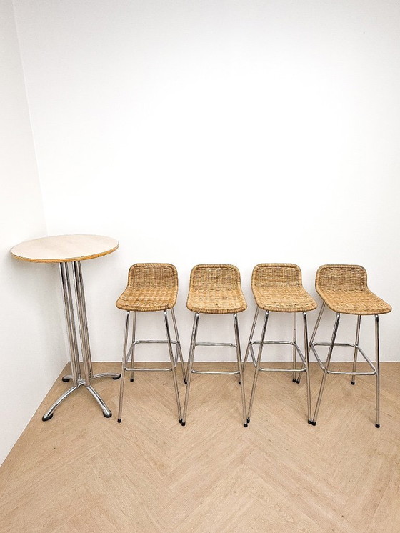 Image 1 of LET OP! Alleen Bartafel in de stijl van Rohé Noordwolde, Dirk van Sliedregt, hoge barkrukken met bartafel 