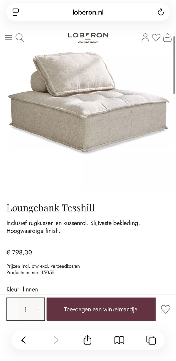 Divani lounge Tesshill Loberon (2 Pezzi) – Chaise longue, Textile (photo 5 of 5)