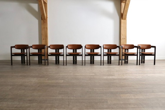 Image 1 of Chaises Pamplona d'Augusto Savini pour Pozzi, Italie, années 1960, ensemble de 8