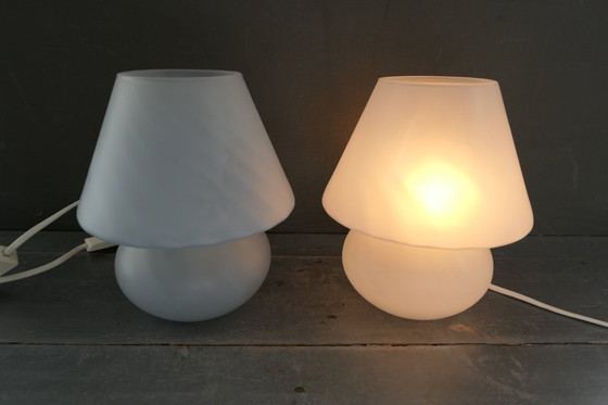 Image 1 of Lampade a fungo in vetro vintage Vianne