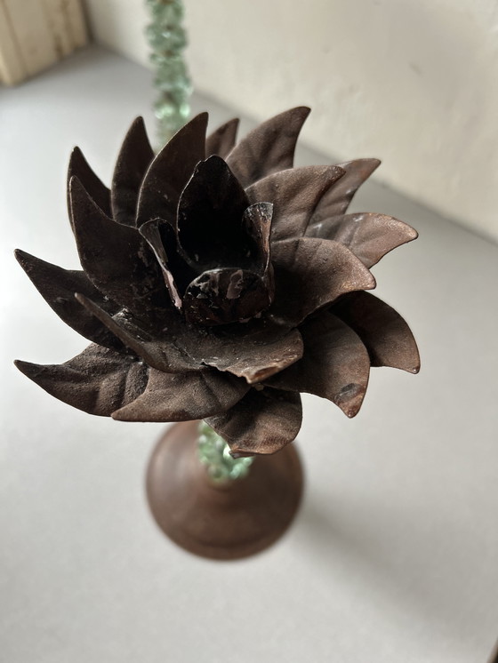 Image 1 of Set aus zwei Kerzenständern, Lotusblume