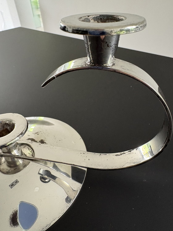Image 1 of Vintage 1960s silver-plated candlestick, brand Sola
