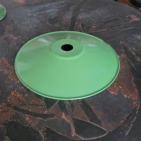 Green enameled sheet metal lampshade – Decorative Objects (photo 4 of 4)