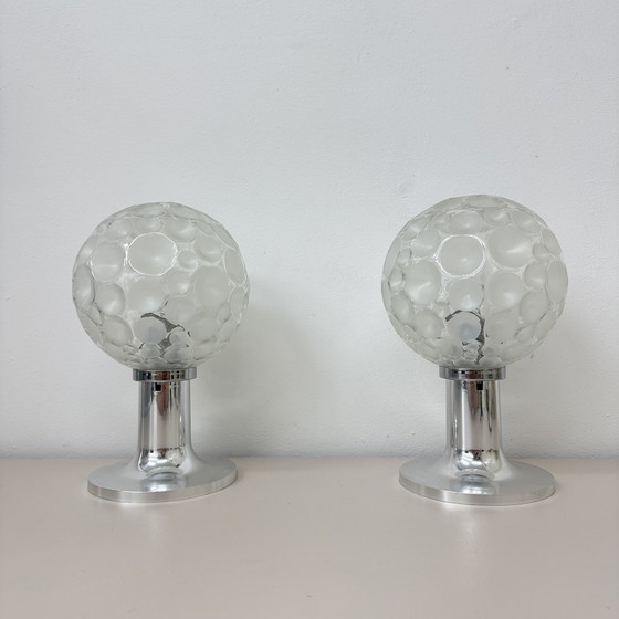 Image 1 of Hustadt leuchten glass table lamps , 1970s