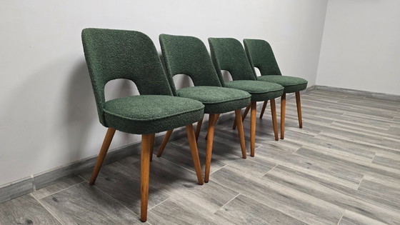 Image 1 of Eetkamerstoelen van Oswald Haerdtl voor Ton, set van 4