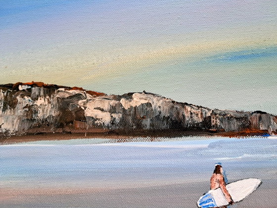 Philippe Laurent - Surf On The Beach - Artist's Painting – Paintings & Drawings, Canvas (photo 10 of 19)