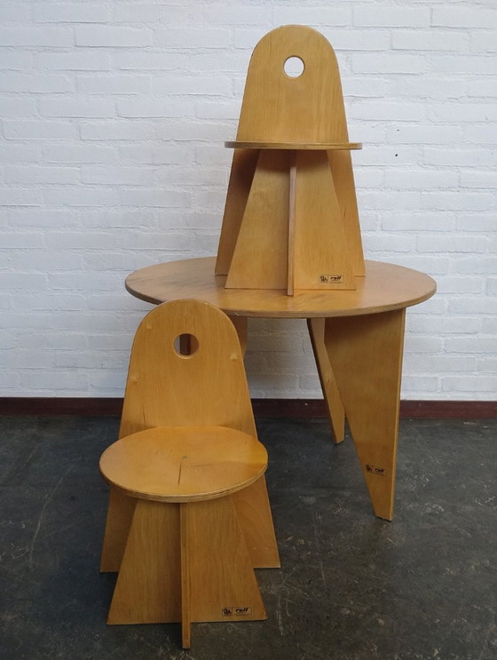 Image 1 of Design set of high chairs + table by ROLF