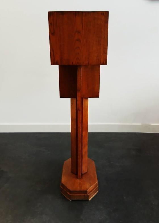 Image 1 of solid oak room divider Amsterdam School