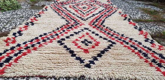 Image 1 of Alfombra bereber de lana anudada a mano, 216 x 93 cm