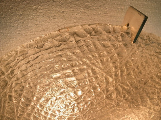 Image 1 of  Lampada da soffitto in vetro degli anni '70 di Kaiser Hollywood Regency