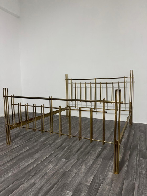Image 1 of Bruno Zevi International Double Bed Brass 1970's Regency
