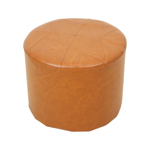 Pouf vintage Brown Skai Stermotif