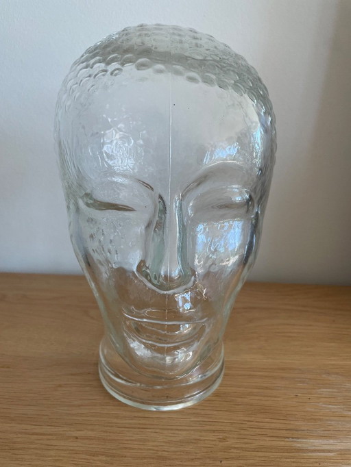 Glass Vintage Headphone Head 1970s