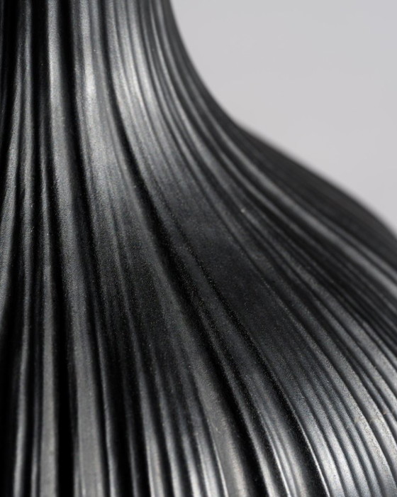 Image 1 of Rosenthal Porcelaine Noire “Plissée” Curated Duo by Martin Freyer Matte Black