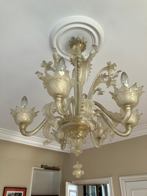 Murano chandelier 6 arms